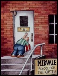 Gary Larson: Door usability, school of the gifted